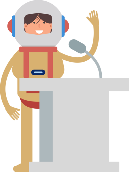 Astronot Karakteri Podyumda Konuşuyor