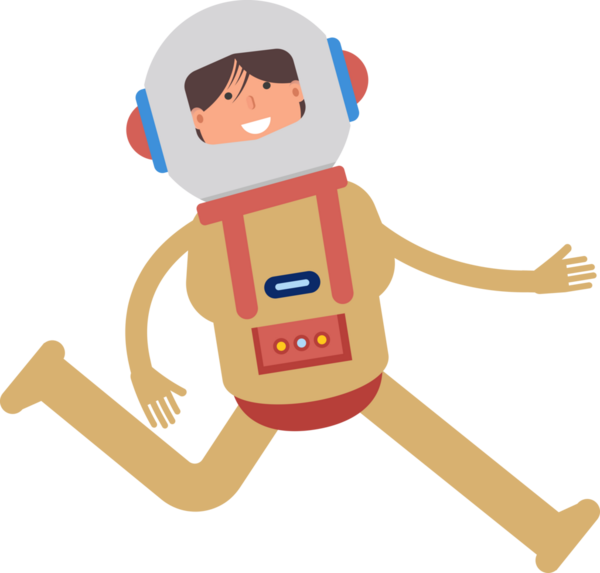 Astronot Karakteri Yürüyen Clipart