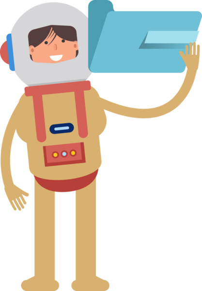 Astronot Karakteri Tutma Dizini