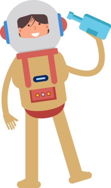 Astronot Karakteri İçme Şişesi