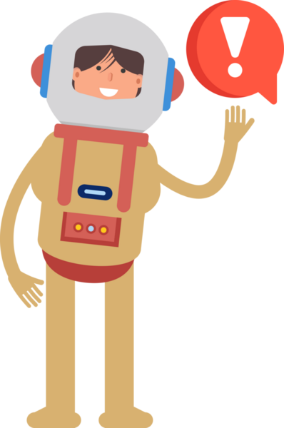 Astronot Karakteri ve Hata İşareti