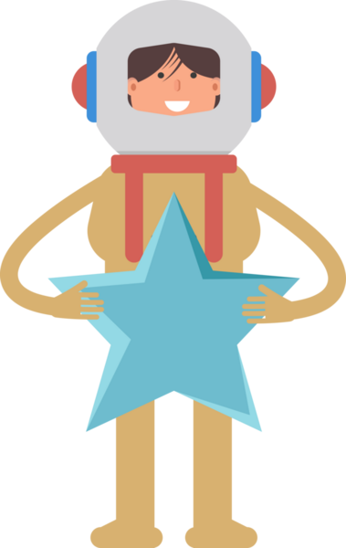 Astronot Karakteri Tutucu Yıldızı