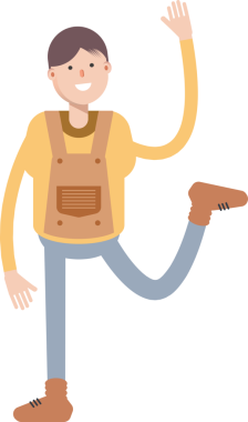 Erkek Karakteri Rahatlatıcı İllüstrasyon