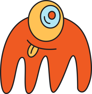 Doodle Canavarı Karakteri Çizimi