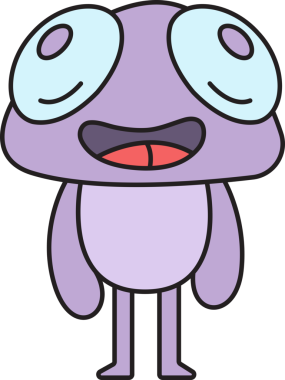 Doodle Canavarı Karakteri Çizimi