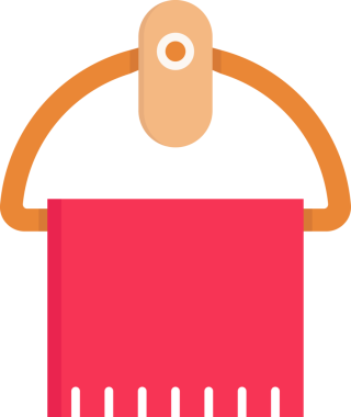 Turuncu Askı Simgesinde Havlu