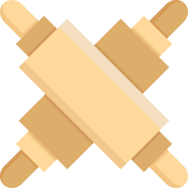 Çapraz Rolling Pin Simgesi Clipart