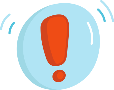 Yuvarlak Düğme Clipart ile Doodle Ünlem İşareti