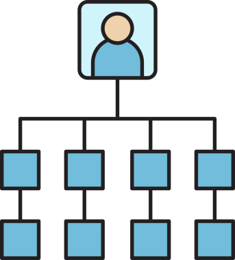 Hiyerarşi Grafik Diyagramı Simgesi Clipart