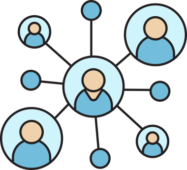 People Network Diyagram Simgesi Clipart