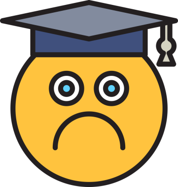 Sıkıcı ve Şaşırmış Öğrenci Emoji Clipart