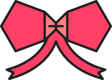 Pembe Dekoratif Bowtie Çizim Klibi