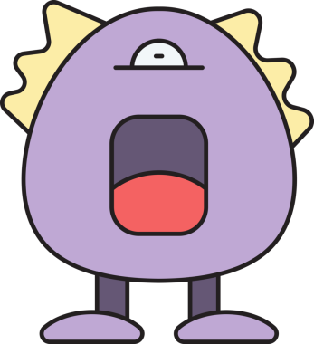 Çizgi Film Canavarı Karakteri Clipart