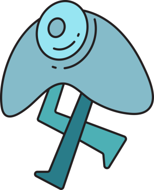 Çizgi Film Canavarı Karakteri Clipart