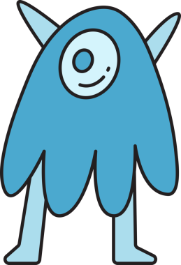 Komik Canavar Karakteri Clipart