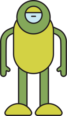 Komik Canavar Karakteri Clipart