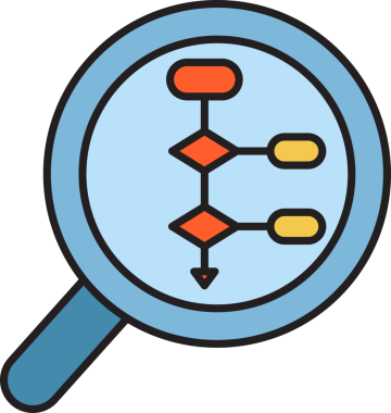 Büyüteç tarama diyagramı simgesi