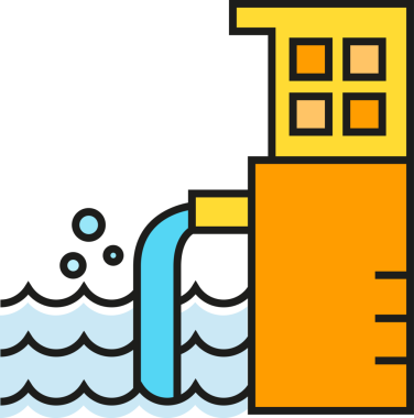 Fabrika Su Kirliliği Simgesi