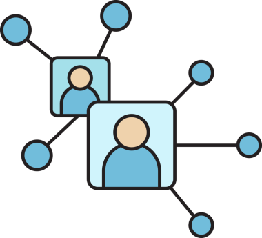 İnsanlar ve Bağlantı Ağı Simgesi