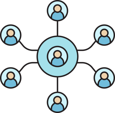 İnsanlar ve Bağlantı Ağı Simgesi