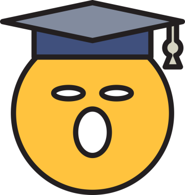 Esneme Öğrencisi Emoji Simgesi Clipart