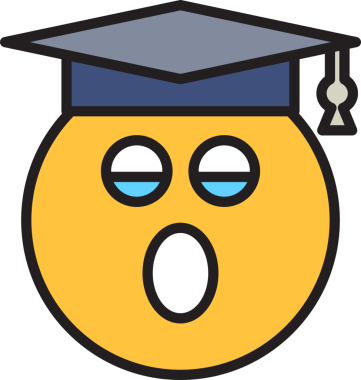 Uykulu Öğrenci Emoji Simgesi Clipart