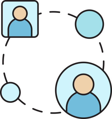 insanlar ağ ve bağlantı simgesi