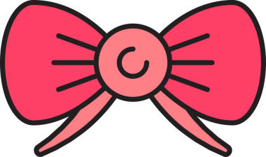 Pembe Kurdele Bowtie Simgesi
