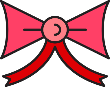 Dekoratif Bowtie İllüstrasyon Clipart