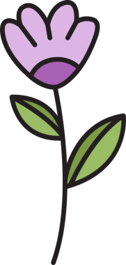 Çiçek ve Şube İllüstrasyonu