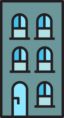 Apartman Binası Simgesi Clipart