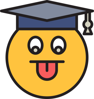 Komik yüzlü öğrenci Emoji Clipart
