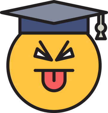 Küstah Yüz Öğrencisi Emoji Clipart