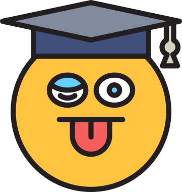 Komik yüzlü öğrenci Emoji Clipart