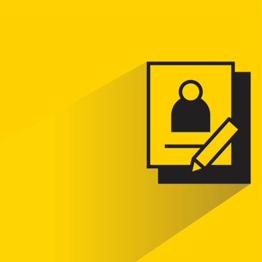 sarı arkaplanda gölgesi olan kalem simgesine devam et