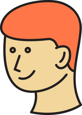 Turuncu Saç Simgesi Olan Kişi