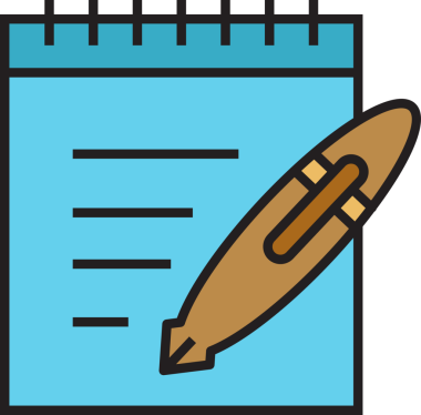 Not Defteri ve Çeşme Kalemi Simgesi