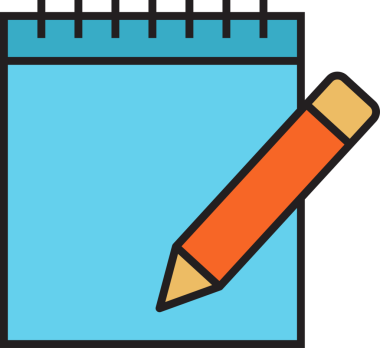 Not defteri ve kalem simgesi