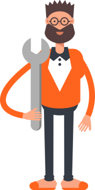 Turuncu Takım Elbiseli Sakallı Adam Tutma Anahtarı