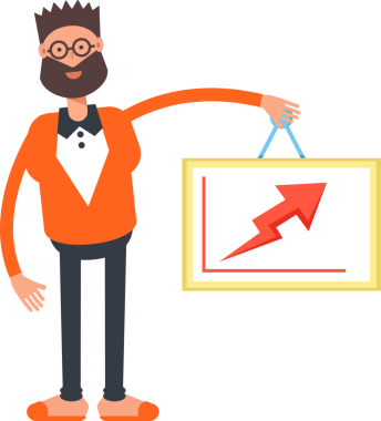 Turuncu Takım Elbiseli Sakallı Adam Oku Tutma Çizelgesi