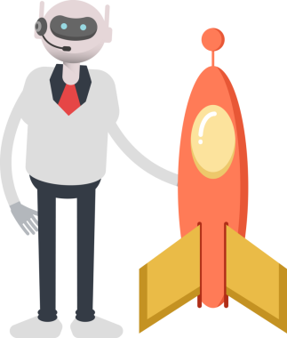 Operatör Robot Karakteri ve Roket