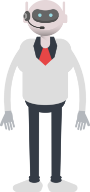 Operatör Robot Karakteri Ayakta Çizim