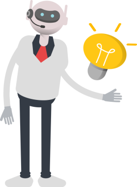 Operatör Robot Karakteri ve Ampul