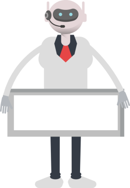 Operatör Robot Karakteri ve Boş İmza