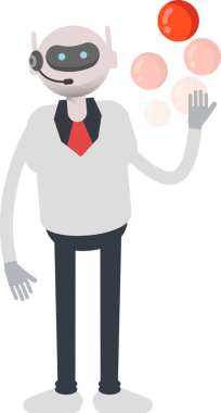 Operatör Robot Karakteri Top Oynuyor