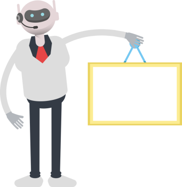 Operatör Robot Karakteri Boş İmza Tutuyor