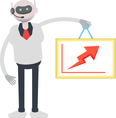 Operatör Robot Karakter Tutucu Ok Çizelgesi