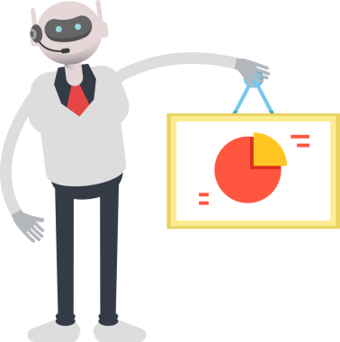 Operatör Robot Karakteri Pasta Çizelgesi İmzalama