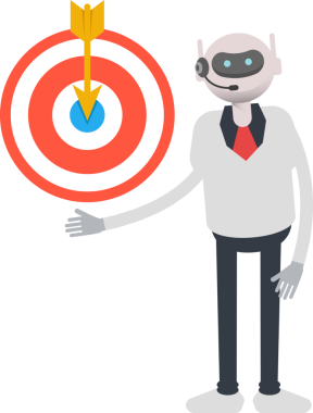 Operatör Robot Karakteri Tutucu Dart