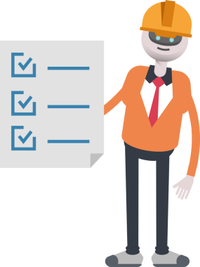 İnsansı Robot Mühendis Karakteri ve Kontrol Listesi Belgesi